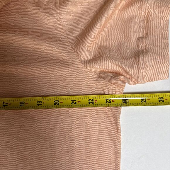 Raffi Casual Button Short Sleeve Down Shirt 100%‎ Cotton Light Orange NWOT - Picture 7 of 14